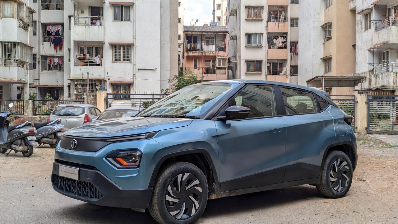Tata Punch EV in apartment parking