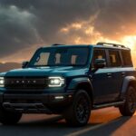 JSW Jetour T2 bold SUV design with rugged styling on mountain road.