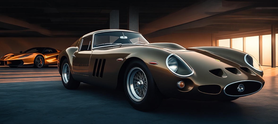 Brown Ferrari 250 GTO (1962) Car is in Background