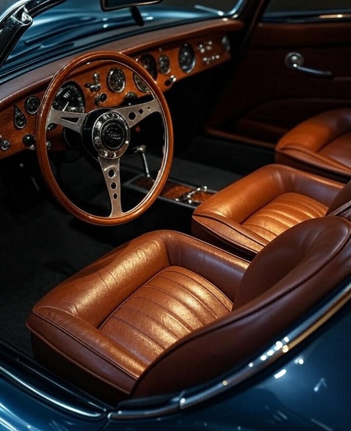 Jaguar E-Type (1961) Car's Key design highlights and All Components.