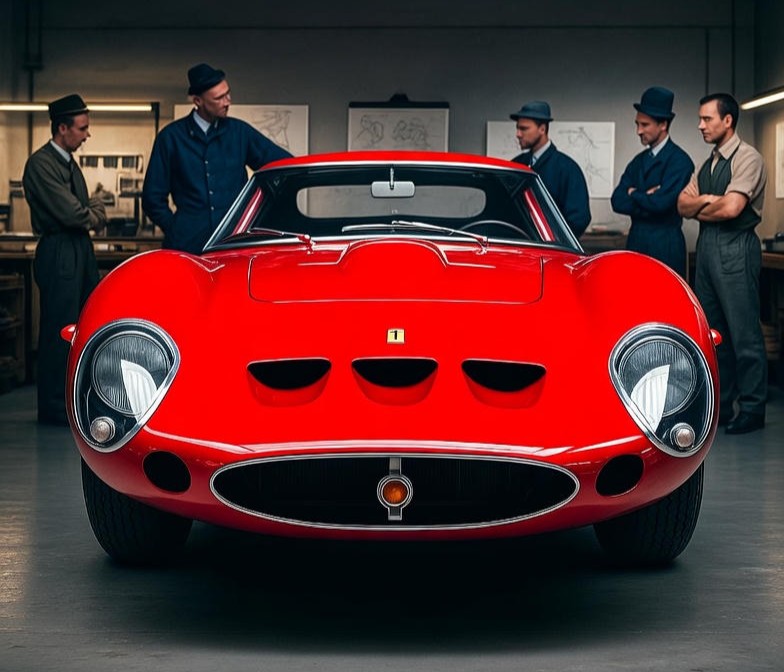 Red Ferrari 250 GTO (1962) Car Front View and It's Collectors prize the GTO