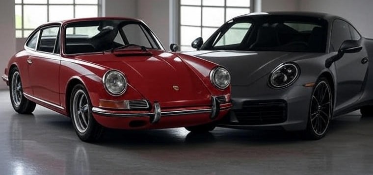 Heritage of the Red 1964 Porsche 911 Car as an iconic sports car and with Comparison with Rivals