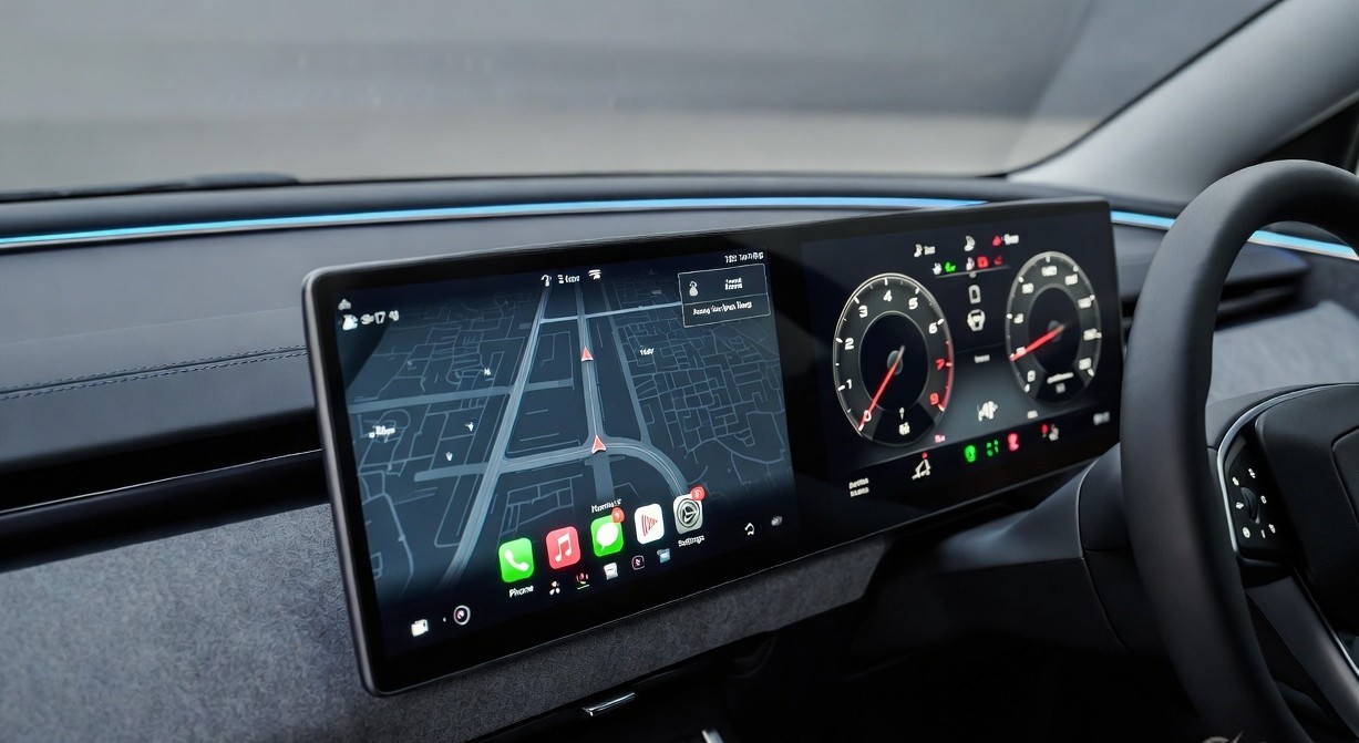 JSW Jetour T2 infotainment system and digital instrument cluster.