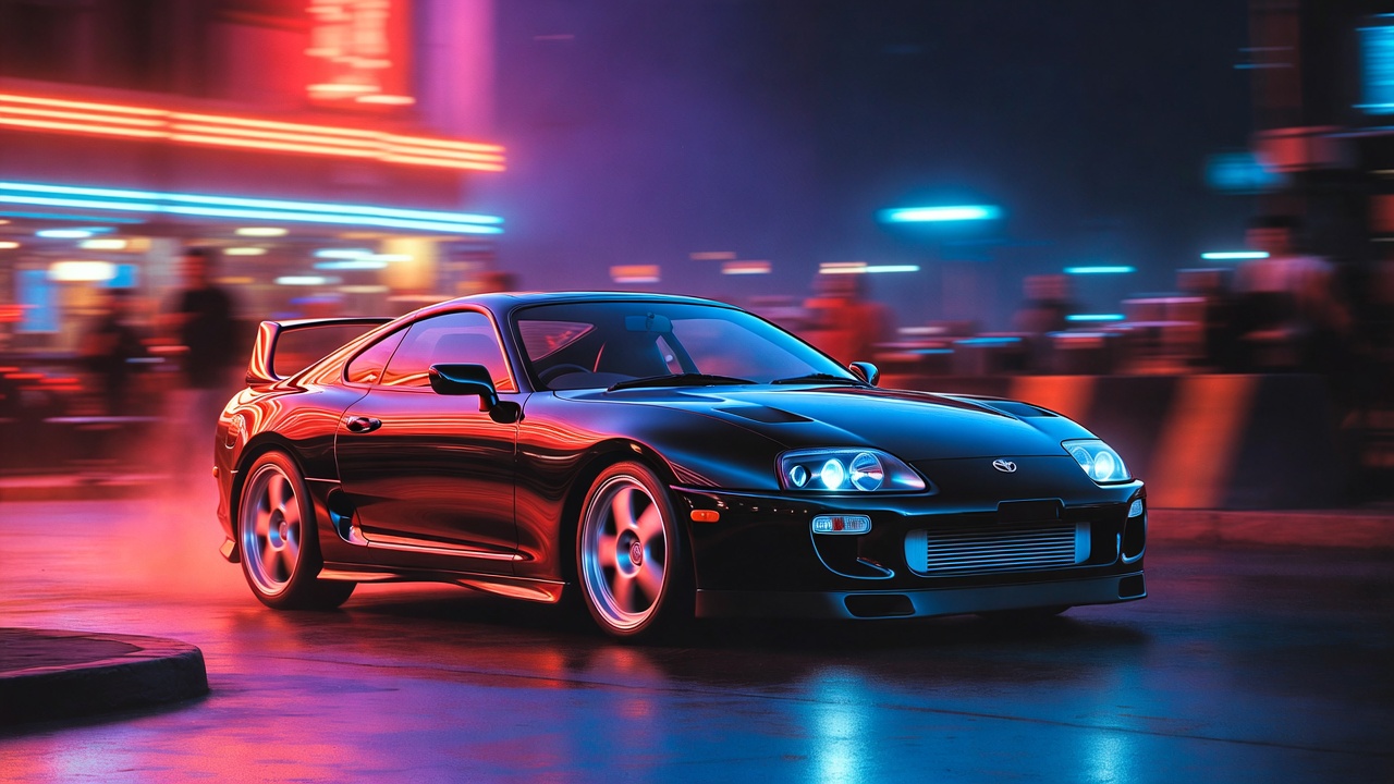 Toyota Supra Mk4 pop culture icon in street racing scene.