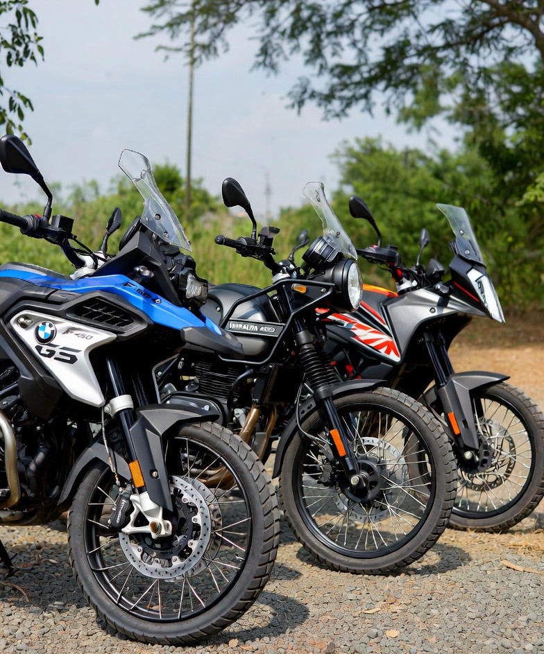 BMW F 450 GS compared with adventure bike rivals.