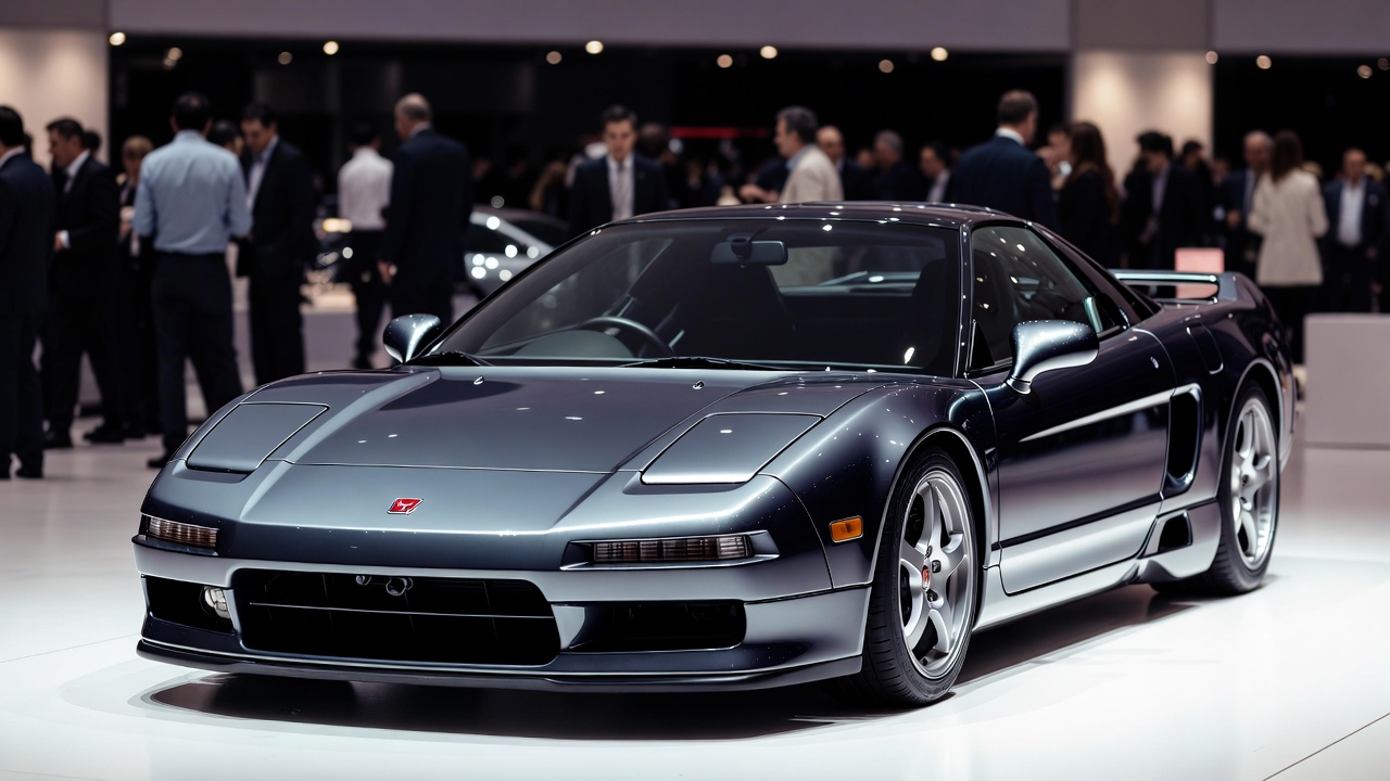 "Classic Honda NSX displayed as a collectible supercar"