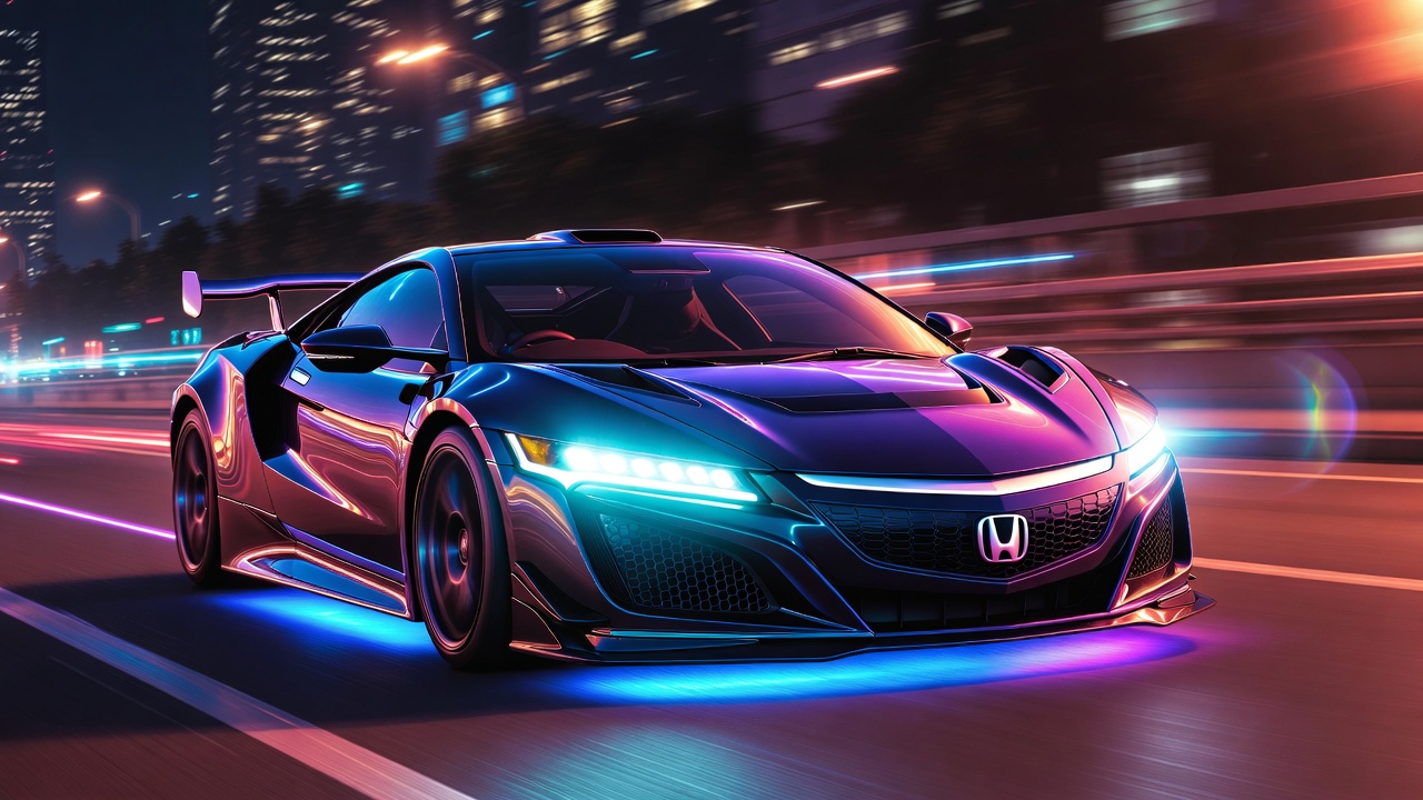 "Second generation Honda NSX hybrid supercar with modern design"