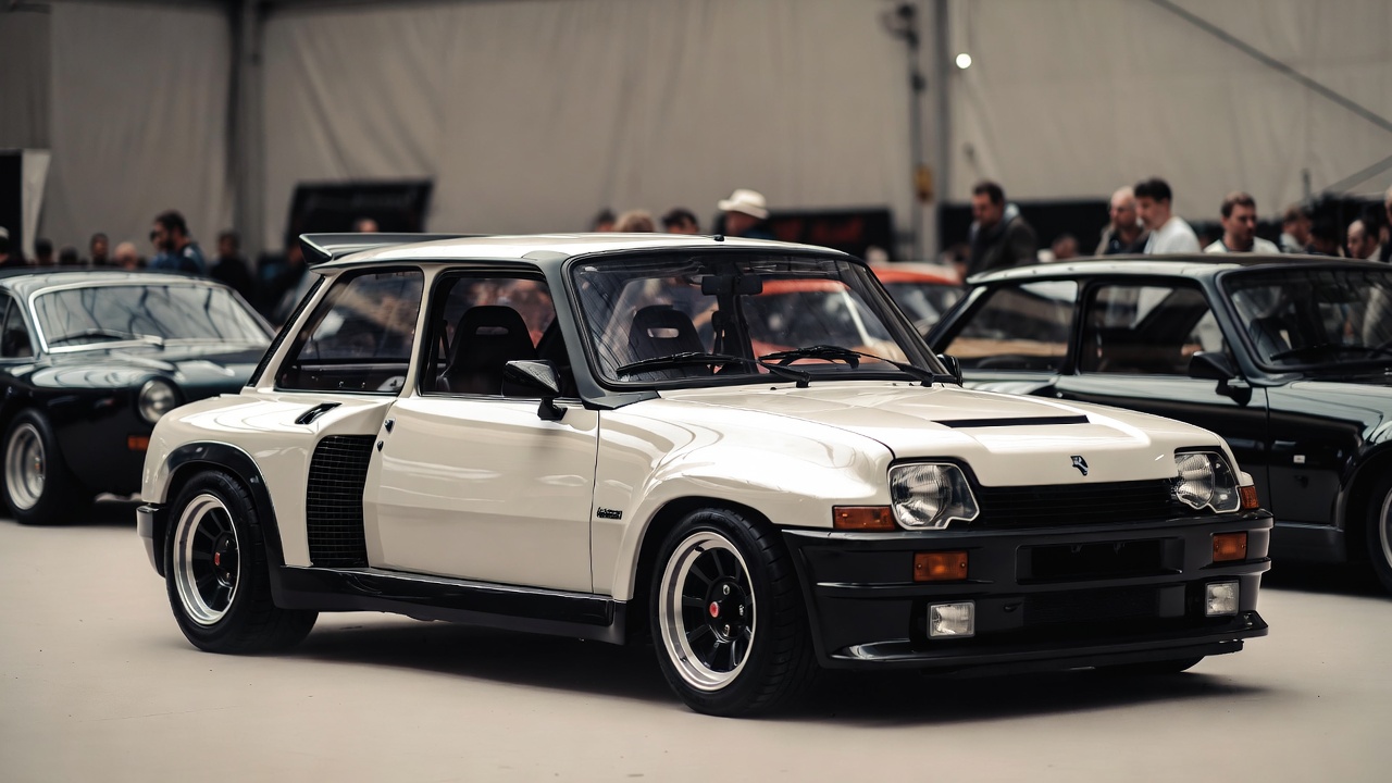 Classic Renault 5 Turbo at a vintage car exhibition
