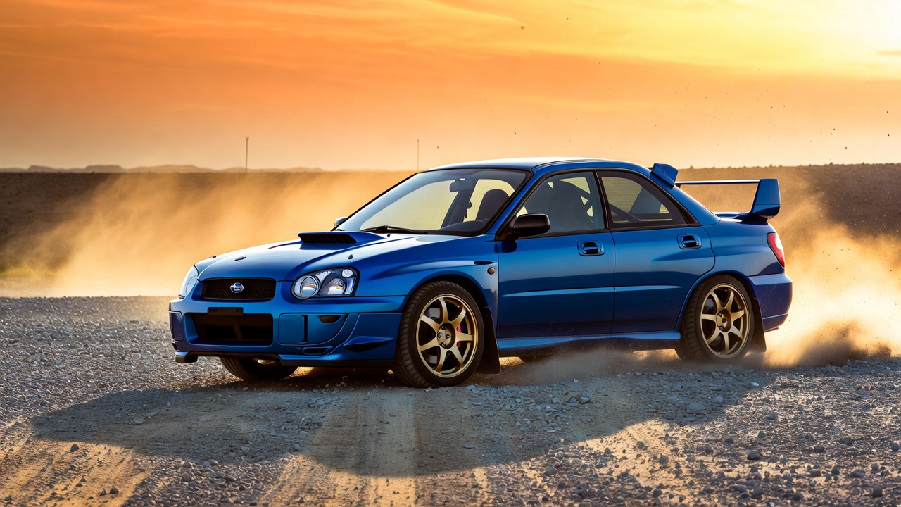 Subaru Impreza WRX STI rally-bred performance sedan on gravel stage