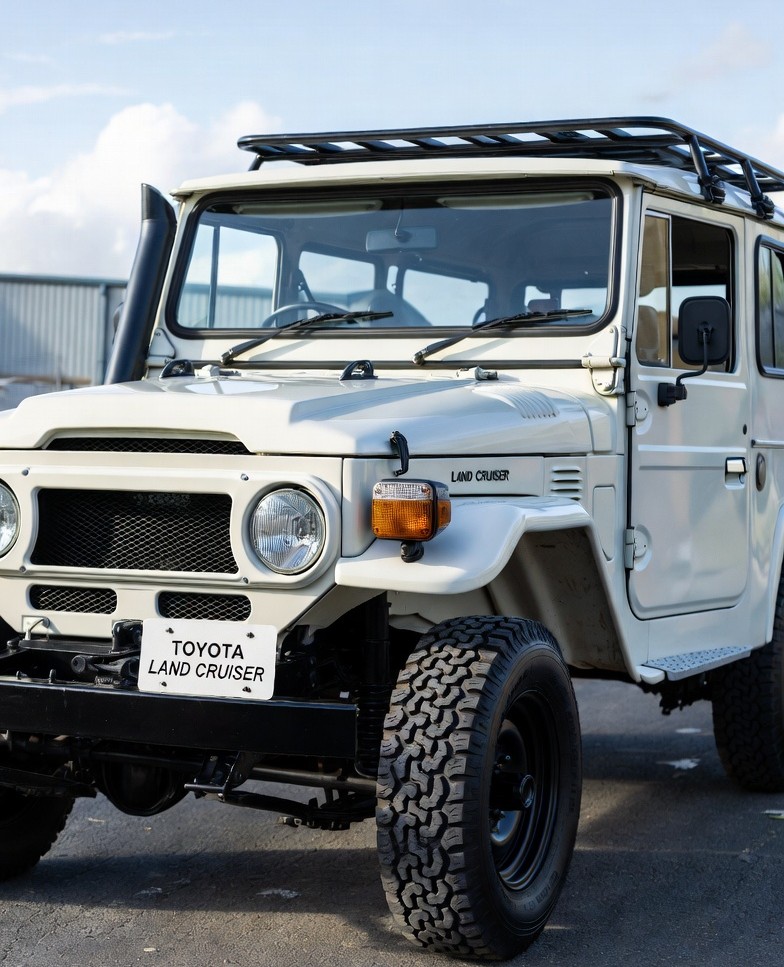 Toyota Land Cruiser FJ40 demonstrating extreme off-road capability on rocky terrain.