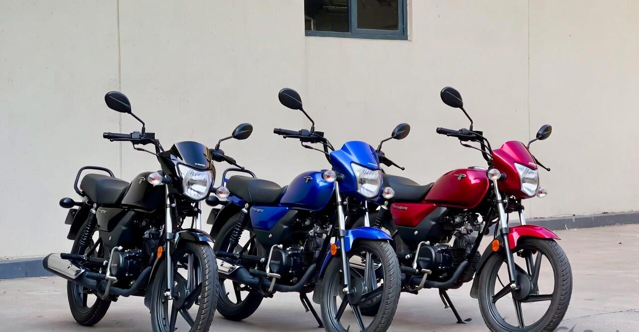 Different variants of Tata Bike 125cc commuter motorcycle in India