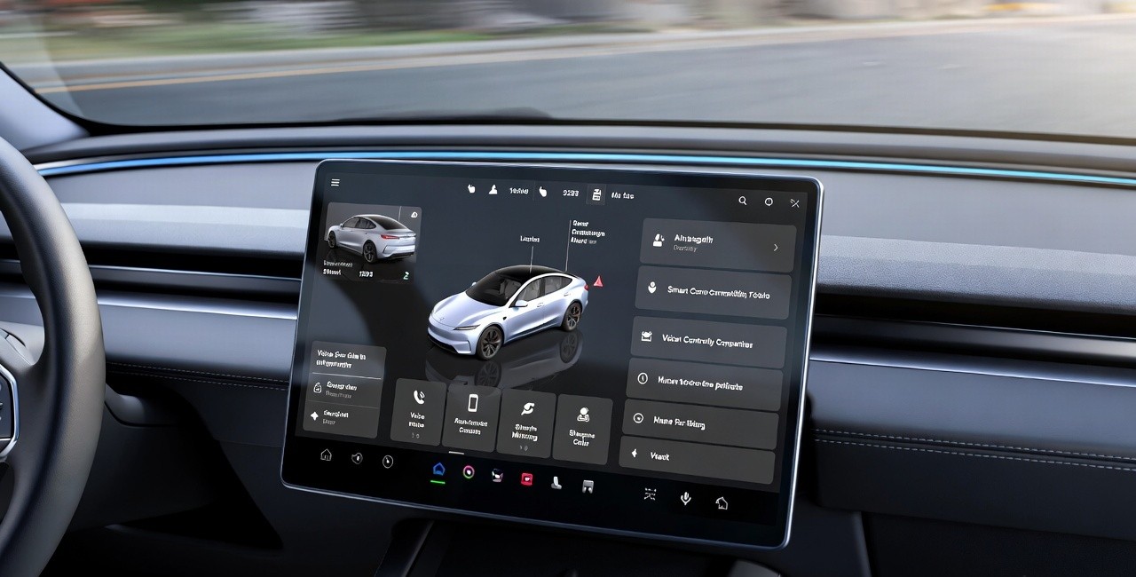 MG Cyberster infotainment screen and connected technology features.