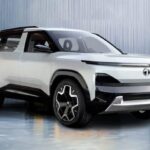 2026 Tata Sierra SUV parked on showcasing bold modern design